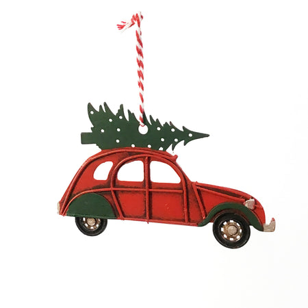 Red Metal Car Ornament