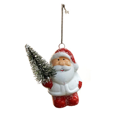 Christmas Figurine with Tree Ornament, 3 Asst