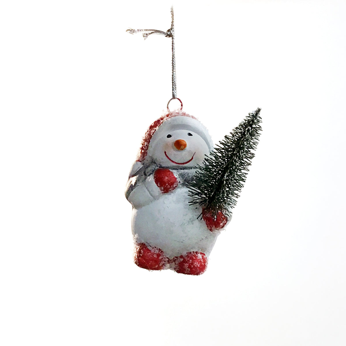 Christmas Figurine with Tree Ornament, 3 Asst
