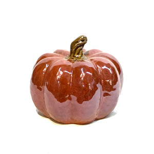 Orange Ceramic Shiny Pumpkin