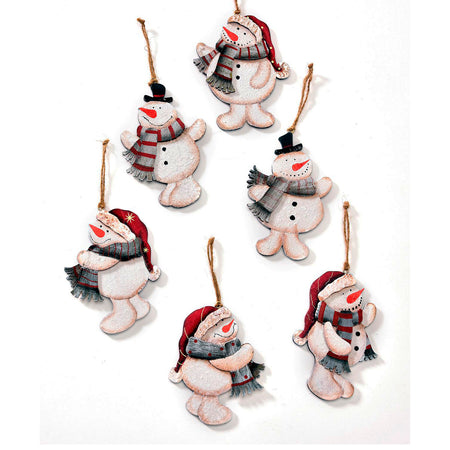 Snowman Ornament, 6 Asst