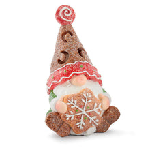 Load image into Gallery viewer, LED Gingerbread Gnome Decor, 2 Asst
