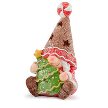 Load image into Gallery viewer, LED Gingerbread Gnome Decor, 2 Asst
