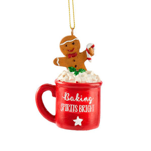 Marshmallow Mug Ornament, 2 Asst