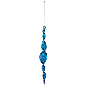 Twisted Glass Ornament, 3 Asst