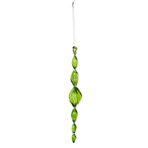 Twisted Glass Ornament, 3 Asst