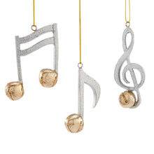 Load image into Gallery viewer, Musical Note Ornament, 3 Asst
