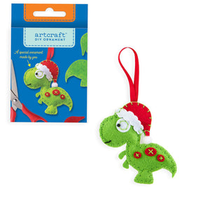 DIY Felt Christmas Dinosaur Ornament Kit