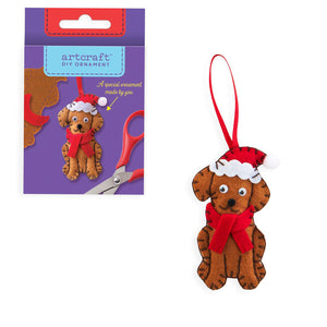 DIY Felt Christmas Dog Ornament Kit