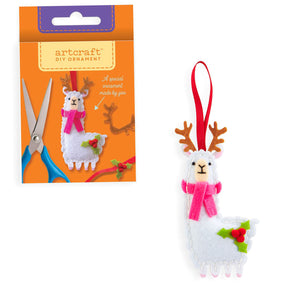 DIY Felt Christmas Alpaca Ornament Kit