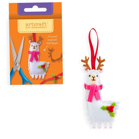 DIY Felt Christmas Alpaca Ornament Kit