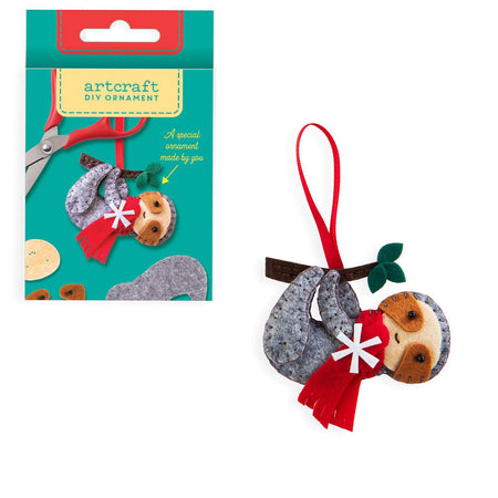 DIY Felt Christmas Sloth Ornament Kit