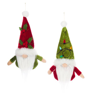 Santa Gnome Figure, 2 Asst