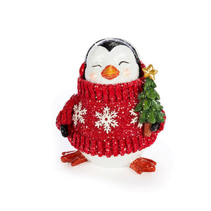 Christmas Penguin Figurine, 2 Asst