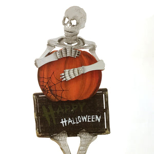 Skeleton Halloween Sign Stake