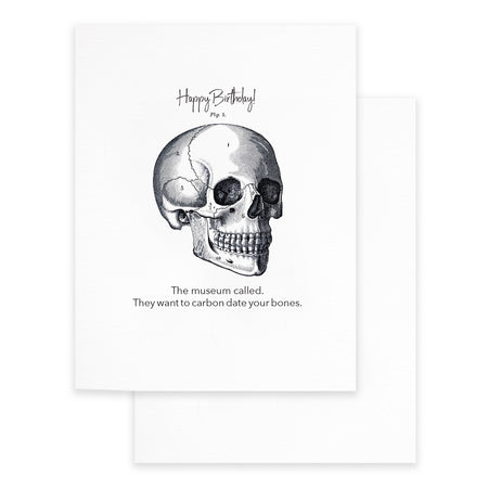 Carbon Date Your Bones Birthday Card