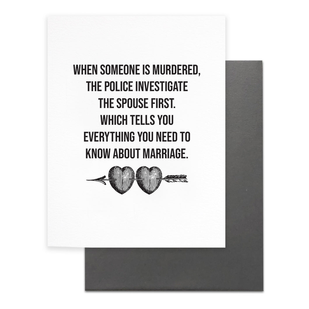 Murdering Spouse Love Card