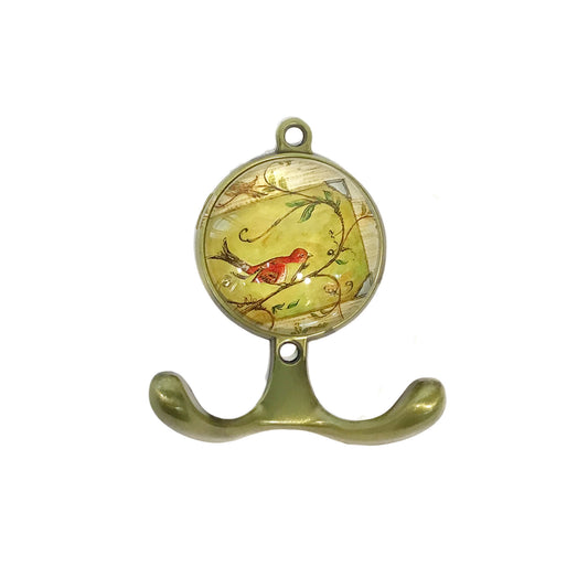 Tranquillo Double Wall Hook, Red Bird