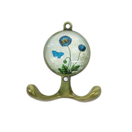 Tranquillo Double Wall Hook, Poppy Flower