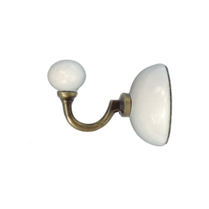 Tranquillo Ceramic Wall Hook, White Circle