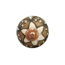 Load image into Gallery viewer, Tranquillo Furniture Knob, White Flower &amp; Dots
