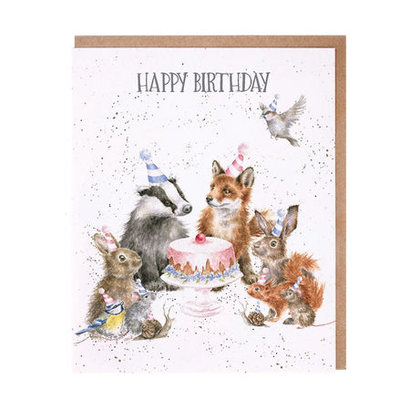 Woodland Animal Party Birthday Card