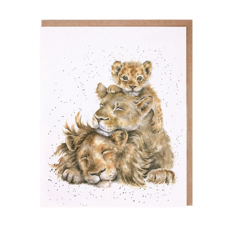 Family Pride Lions Greeting Card