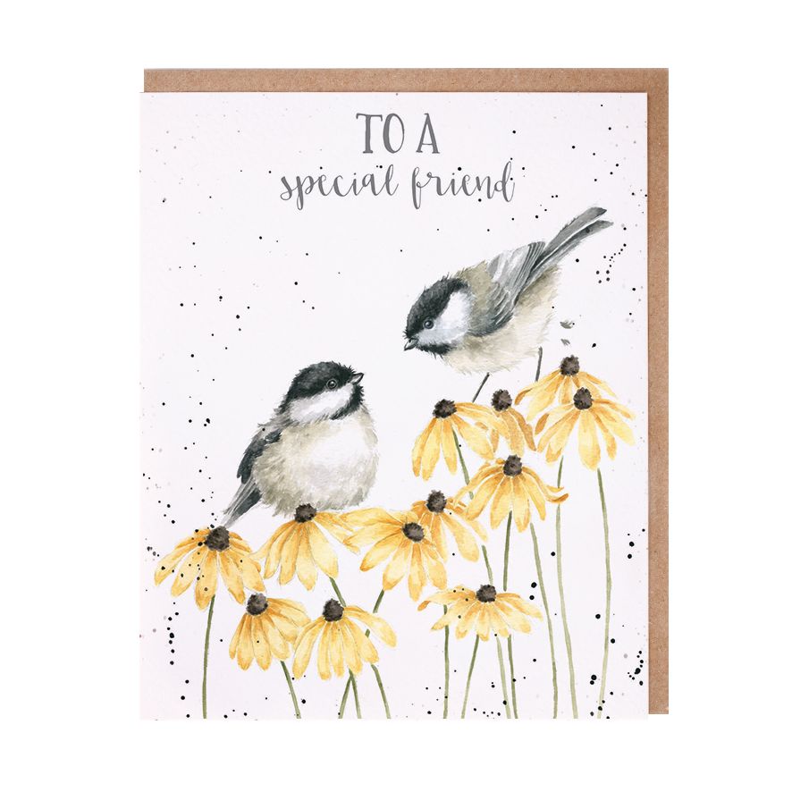 Let Friendship Bloom Chickadee Friendship Card