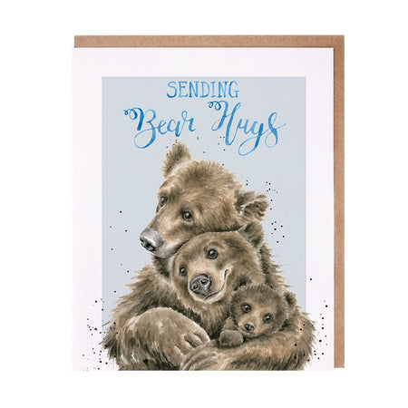 Bear Hugs Brown Bear Greeting Card