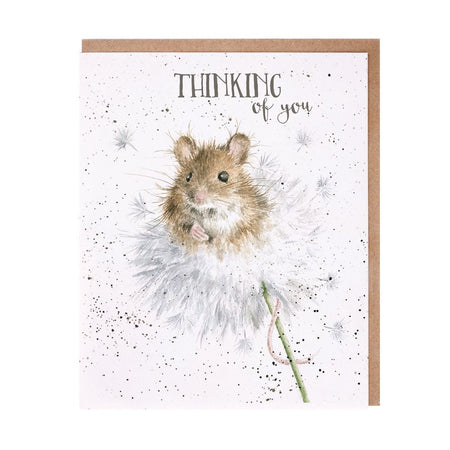 Thinking Of You Dandelion Mouse Greeting Card