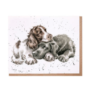 Growing Old Together Dogs Greeting Card