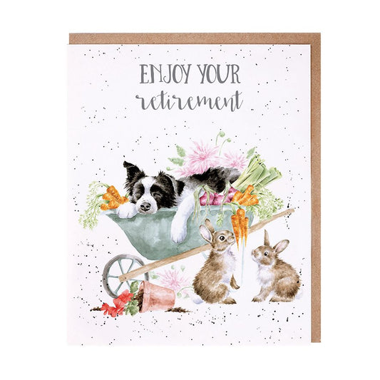 Sleeping On The Job Dog Retirement Card