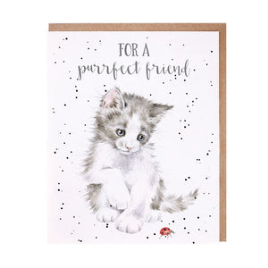 For A Purrfect Friend Greeting Card