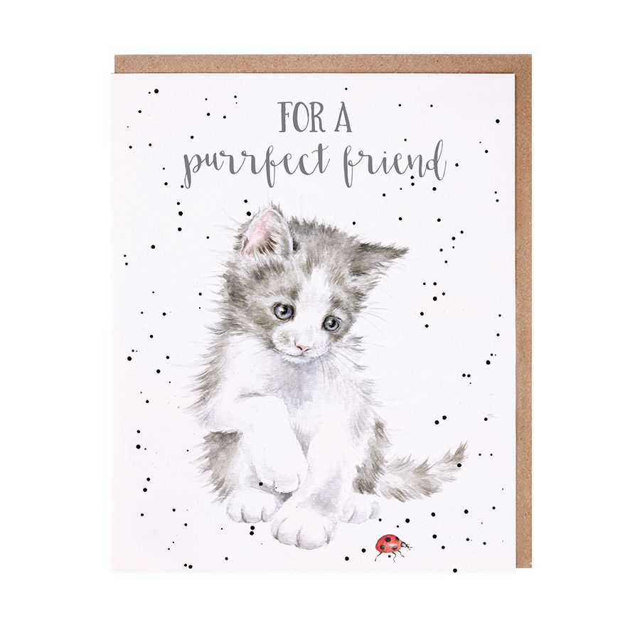 For A Purrfect Friend Greeting Card