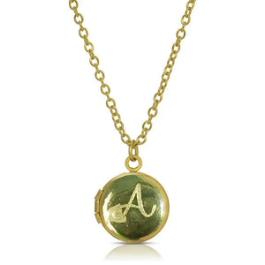 Engraved Initial Locket Necklace, 12 Asst