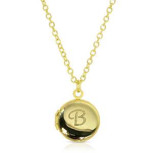 Engraved Initial Locket Necklace, 12 Asst