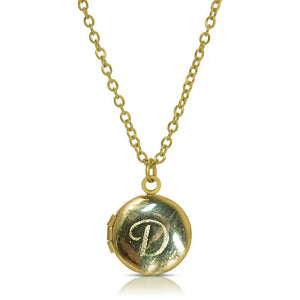 Engraved Initial Locket Necklace, 12 Asst