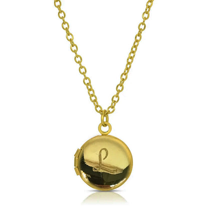 Engraved Initial Locket Necklace, 12 Asst