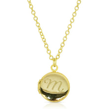 Load image into Gallery viewer, Engraved Initial Locket Necklace, 12 Asst

