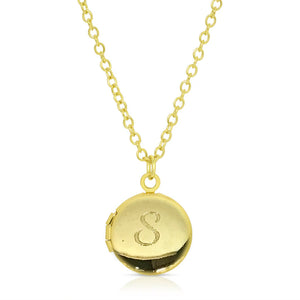 Engraved Initial Locket Necklace, 12 Asst