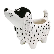 Load image into Gallery viewer, Ceramic Spotted Dog Planter
