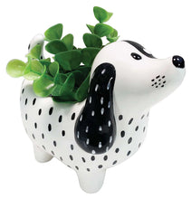 Load image into Gallery viewer, Ceramic Spotted Dog Planter
