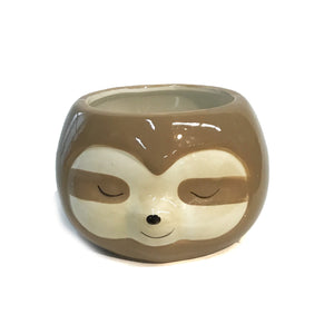 Ceramic Zen Sloth Planter