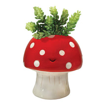 Load image into Gallery viewer, Ceramic Kawaii Mushroom Planter Small
