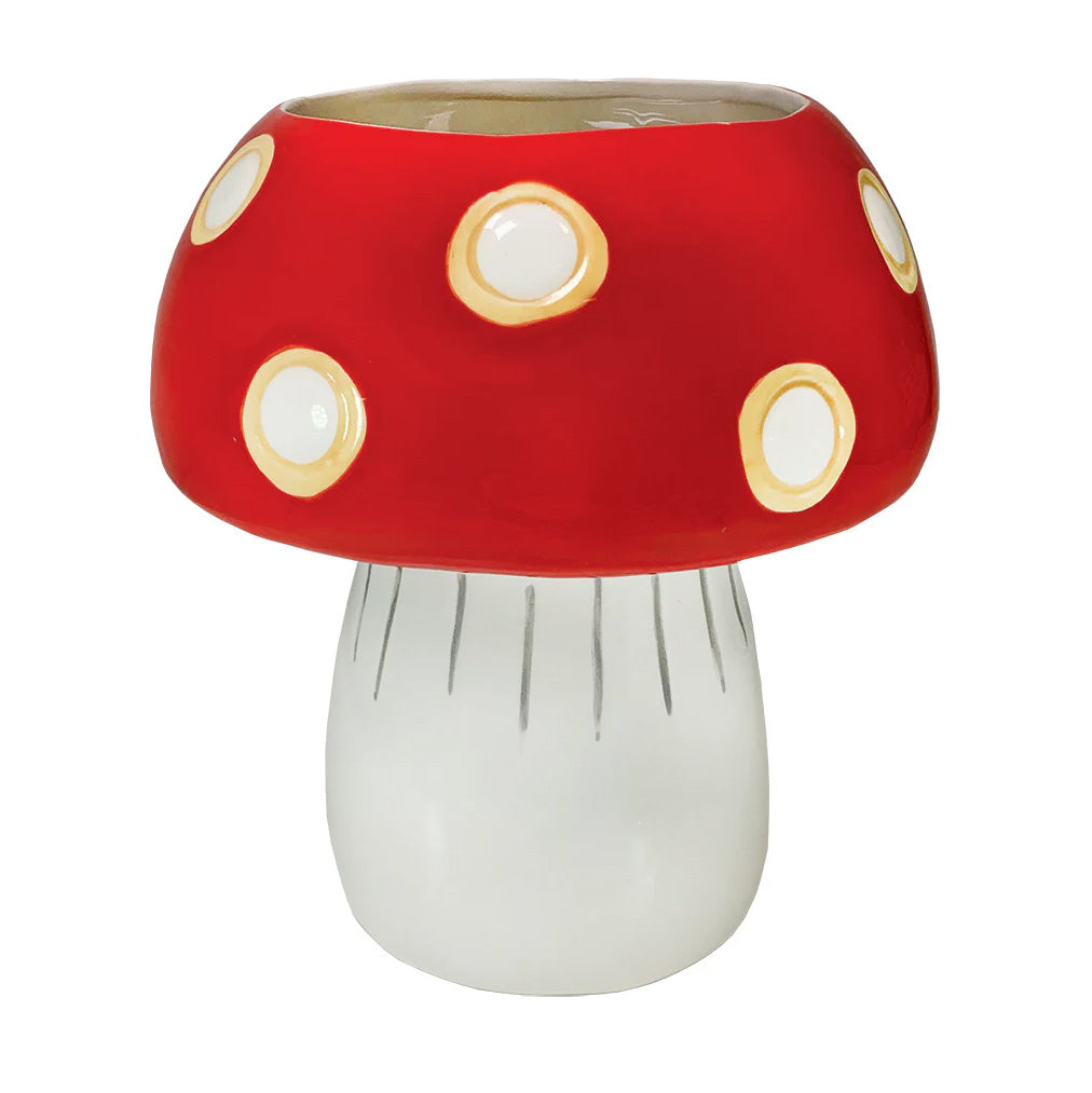 Ceramic Mushroom Toatstool Planter