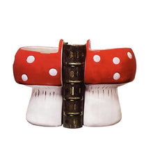 Load image into Gallery viewer, Ceramic Mushroom Bookend Planters, Set of 2
