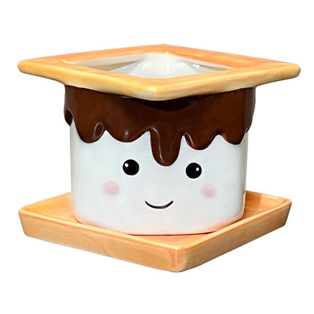 Ceramic S'more Planter W/Dish