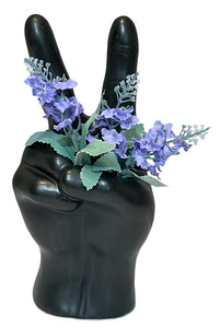 Ceramic Peace Sign Vase