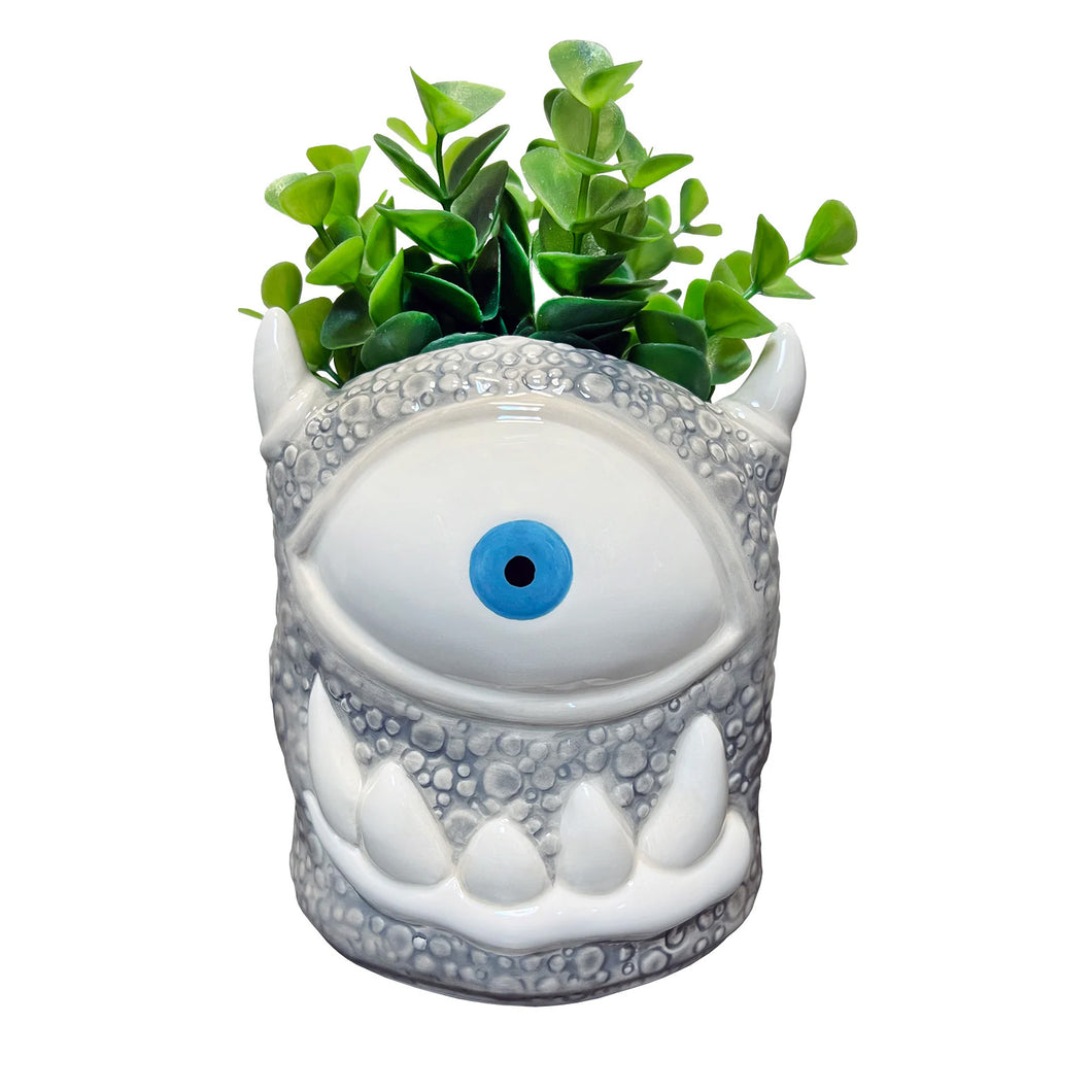 Ceramic Kooky Monster Planter, 3 Asst