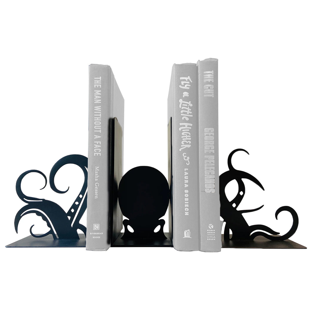 Metal Kraken Bookends, Set of 3